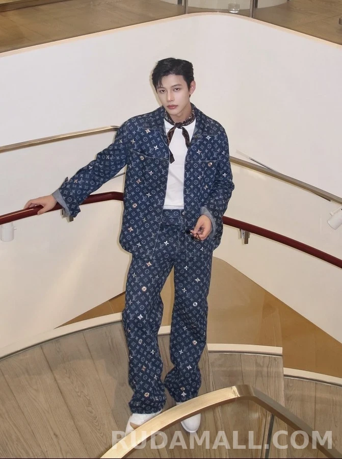 루이비통 루이비통 모노그램 데이지 자수 데님 자켓 상세 이미지