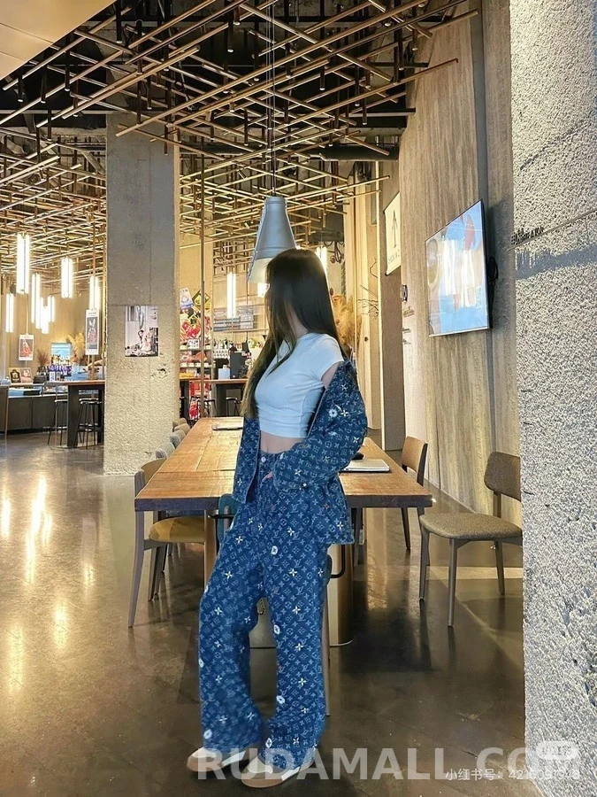 루이비통 루이비통 모노그램 데이지 자수 데님 자켓 상세 이미지