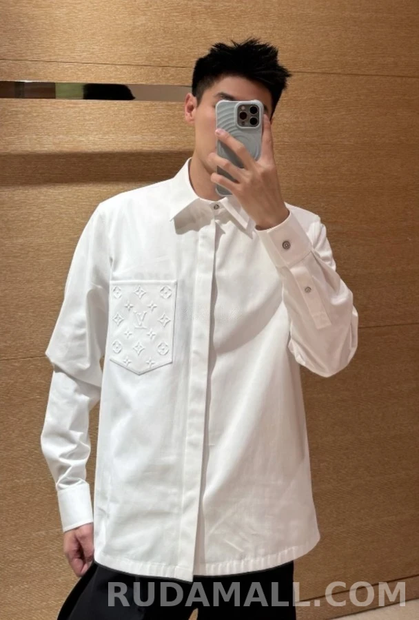루이비통 루이비통 모노그램 엠보싱 긴팔 셔츠 상세 이미지