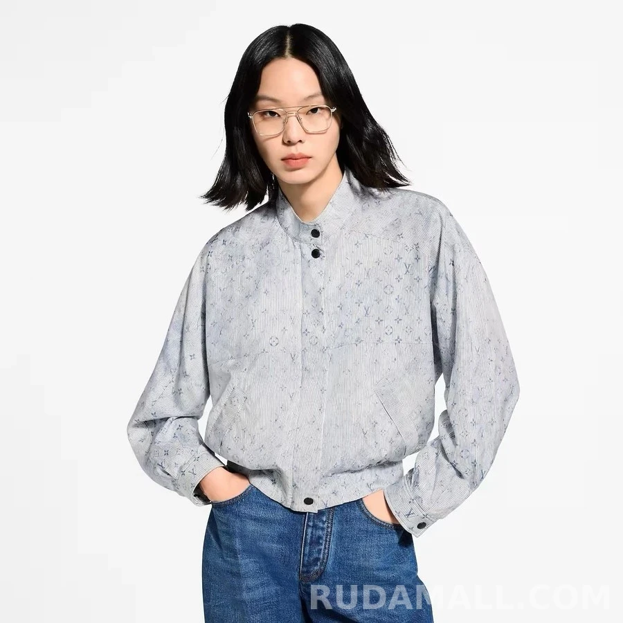 루이비통 루이비통 모노그램 워시드 실크 자켓 상세 이미지