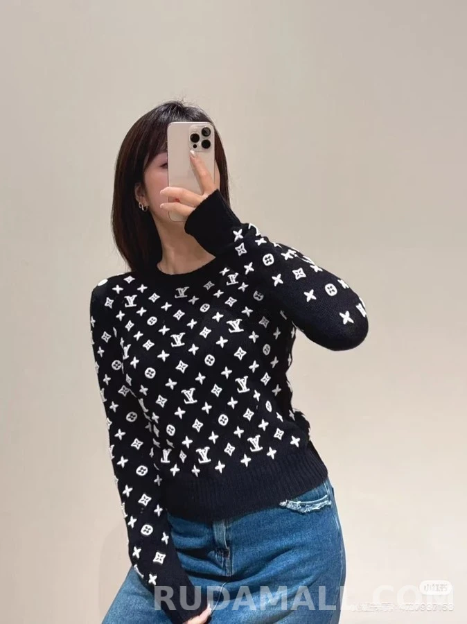 루이비통 루이비통 모노그램 자수 니트 스웨터 상세 이미지