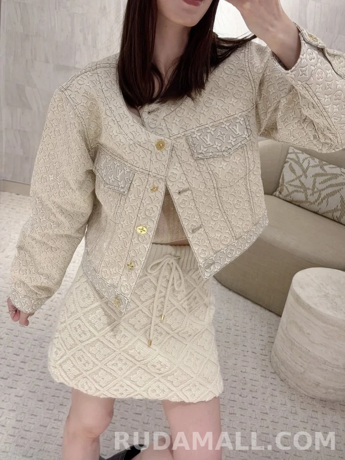 루이비통 루이비통 모노그램 자카드 라운드넥 자켓 상세 이미지