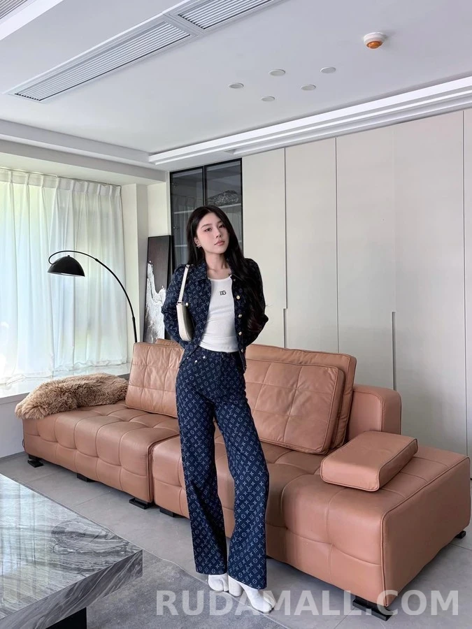 루이비통 루이비통 모노그램 자카드 스트레이트 팬츠 상세 이미지