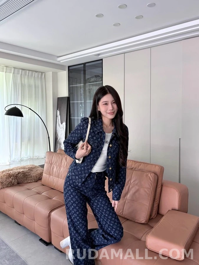 루이비통 루이비통 모노그램 자카드 스트레이트 팬츠 상세 이미지