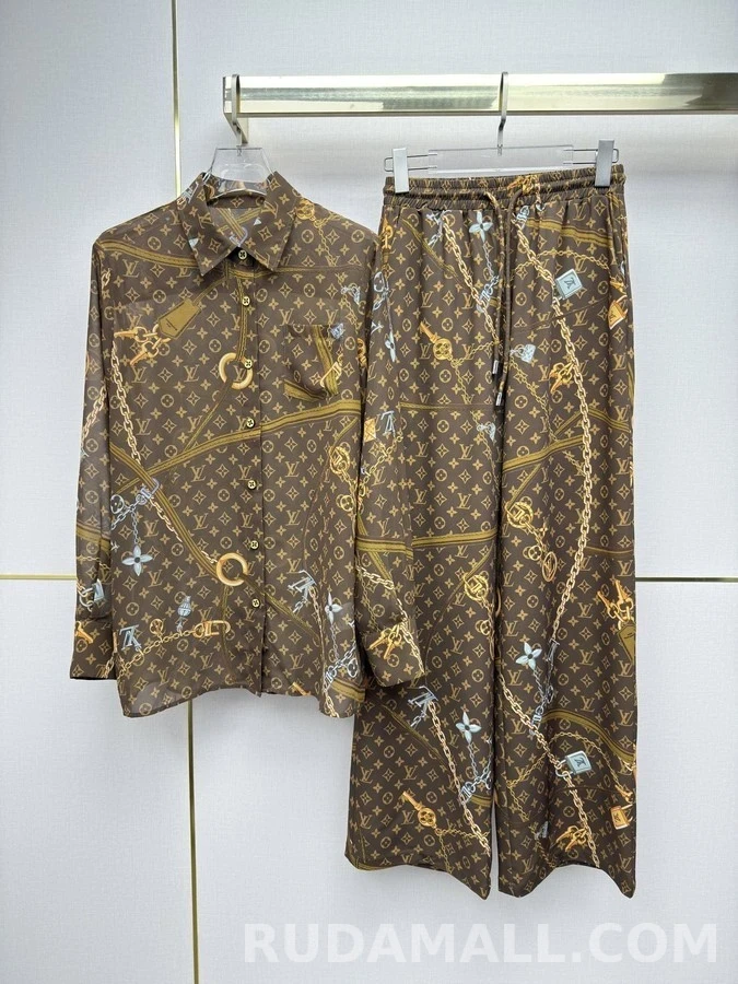 루이비통 루이비통 모노그램 체인 와이드 팬츠 상세 이미지