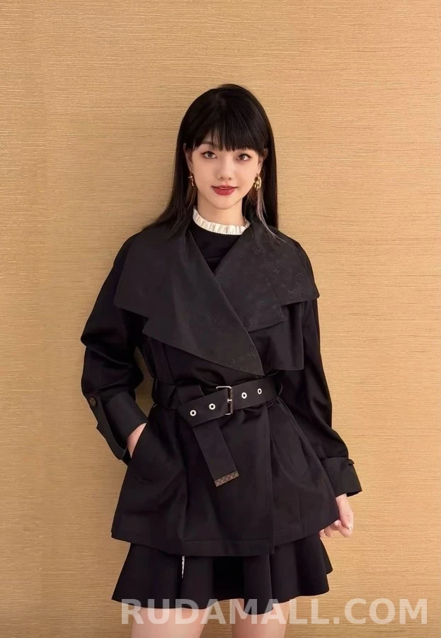 루이비통 루이비통 모노그램 칼라 커프스 숏 트렌치코트 상세 이미지