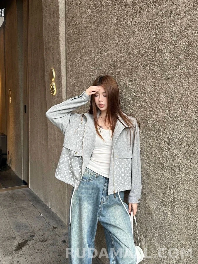 루이비통 루이비통 모노그램 패치 스탠드넥 자켓 상세 이미지