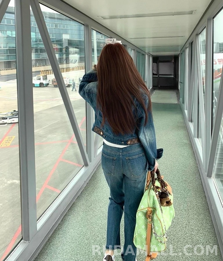 루이비통 루이비통 모노그램 패치 스트레이트 팬츠 상세 이미지