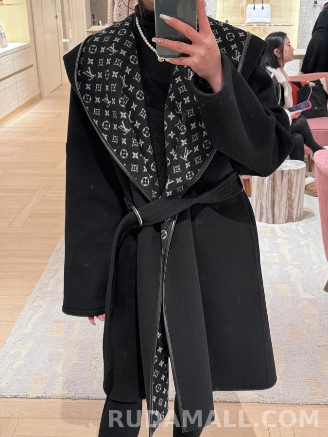 루이비통 루이비통 모노그램 패턴 후드 코트 상세 이미지