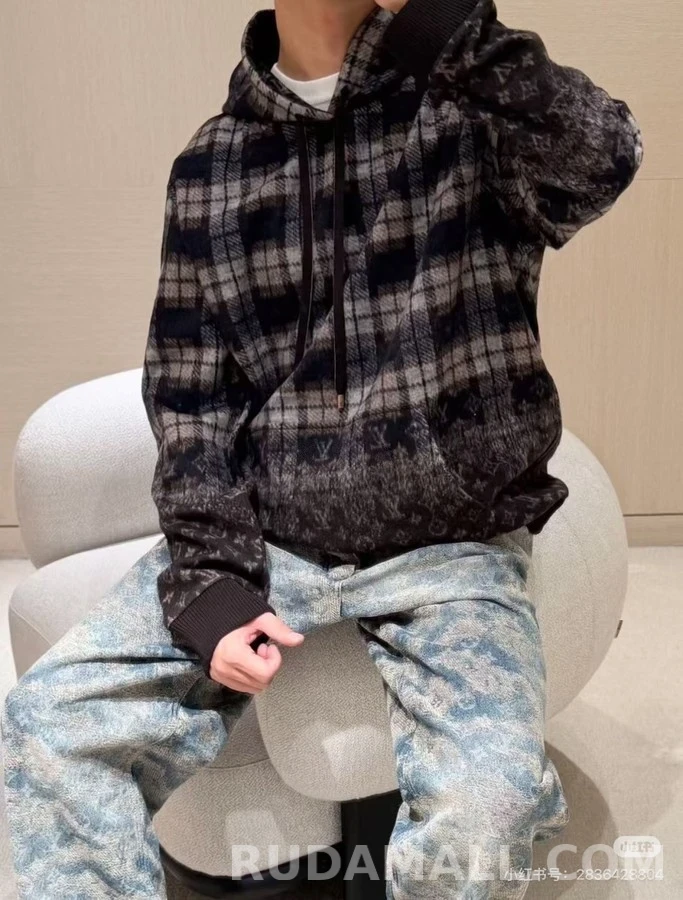 루이비통 루이비통 모노그램 페이드 플레이드 후디 상세 이미지