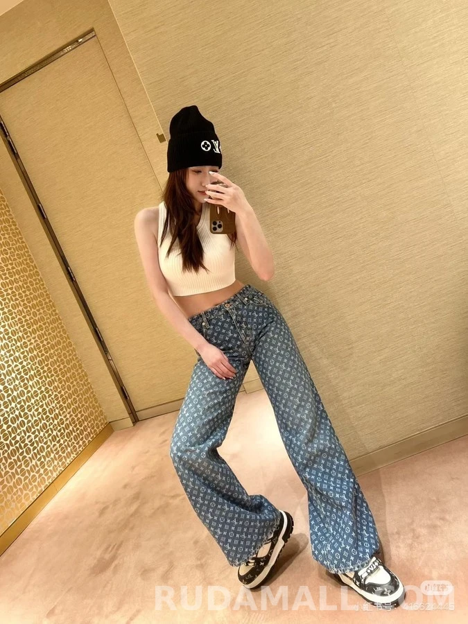 루이비통 루이비통 모노그램 플레어 데님 팬츠 상세 이미지