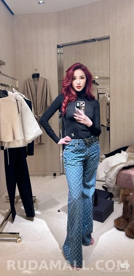 루이비통 루이비통 모노그램 플레어 데님 팬츠 상세 이미지
