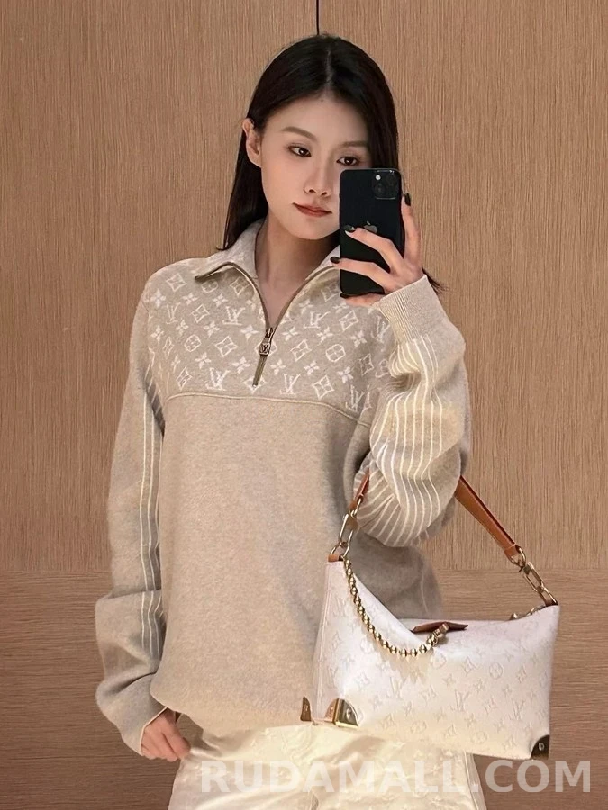 루이비통 루이비통 모노그램 하프 집업 니트 상세 이미지