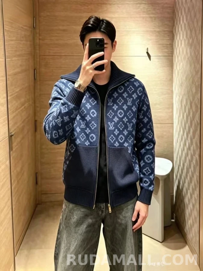 루이비통 루이비통 모노그램 하프넥 니트 집업 상세 이미지