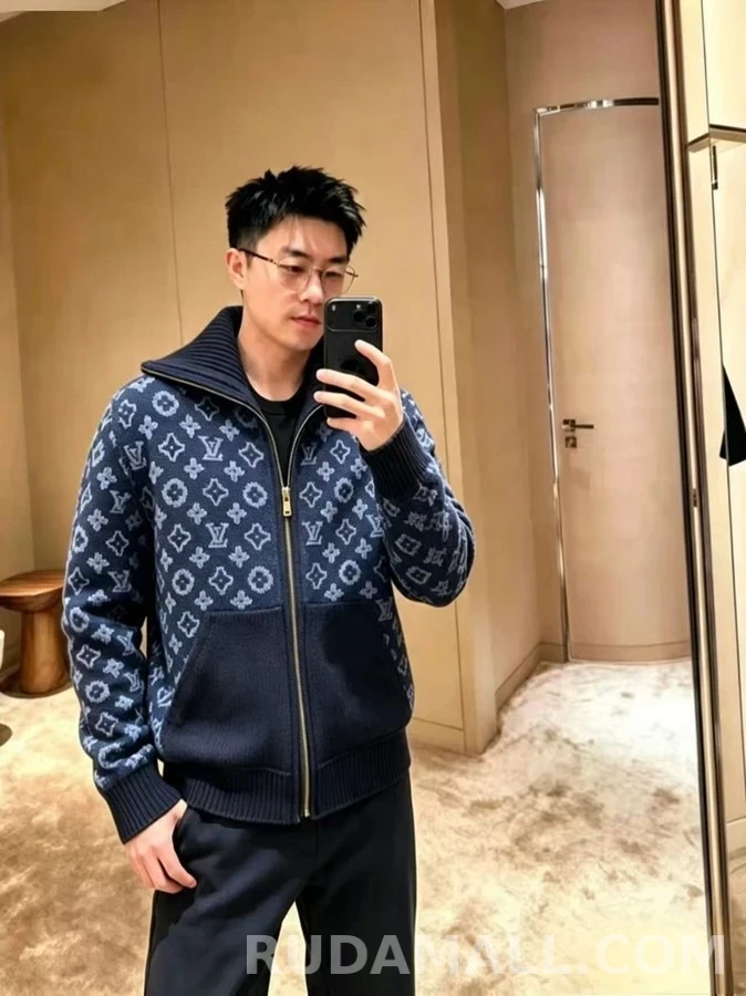 루이비통 루이비통 모노그램 하프넥 니트 집업 상세 이미지