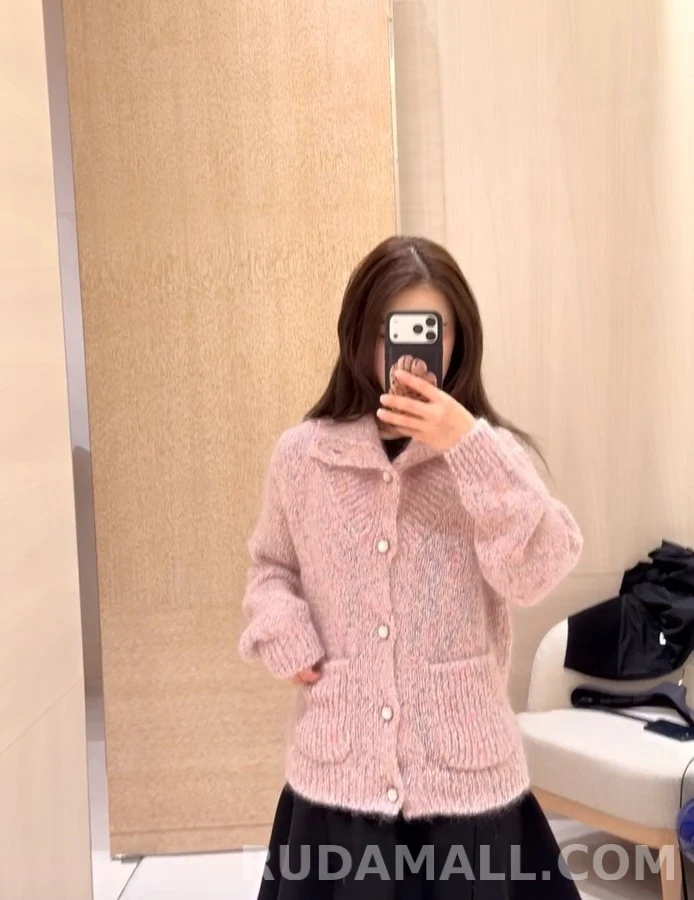 루이비통 루이비통 모헤어 레터링 패치 진주 버튼 자켓 상세 이미지