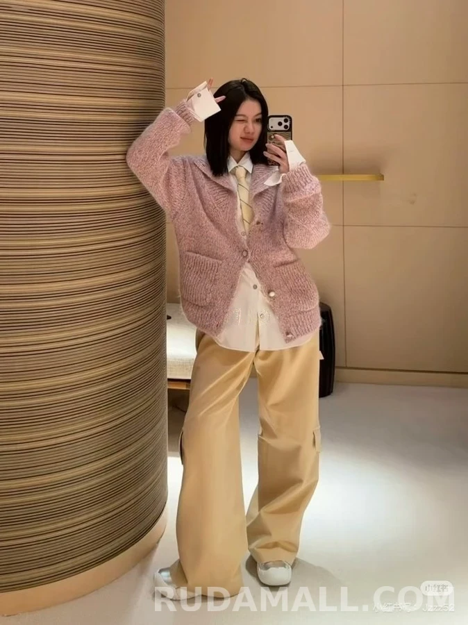 루이비통 루이비통 모헤어 레터링 패치 진주 버튼 자켓 상세 이미지