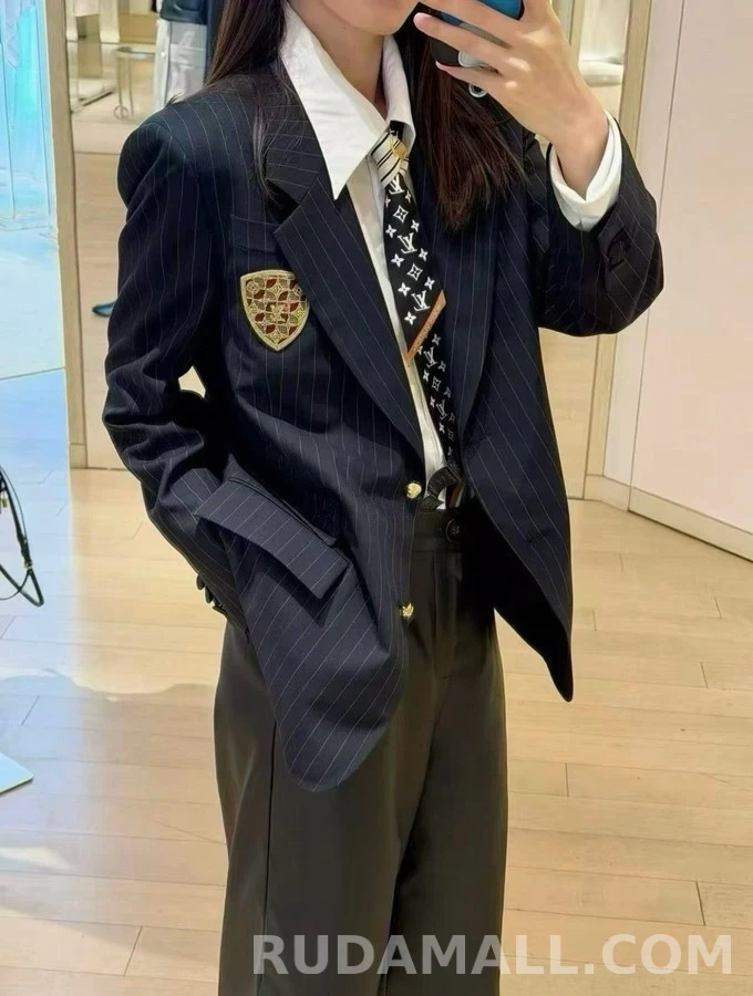 루이비통 루이비통 스트라이프 엠블럼 블레이저 상세 이미지