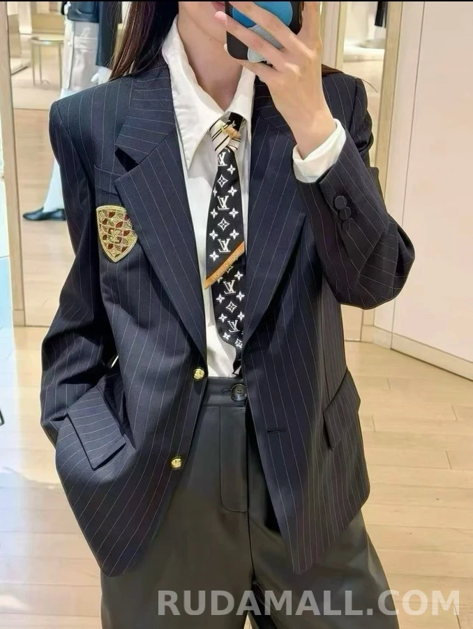 루이비통 루이비통 스트라이프 엠블럼 블레이저 상세 이미지