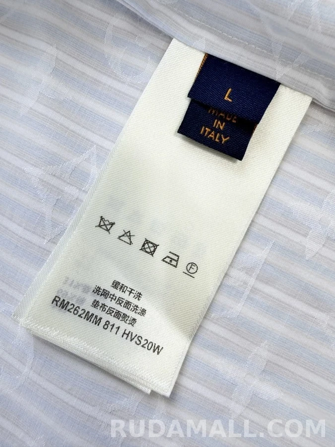 루이비통 루이비통 스트라이프 자카드 파자마 셔츠 상세 이미지