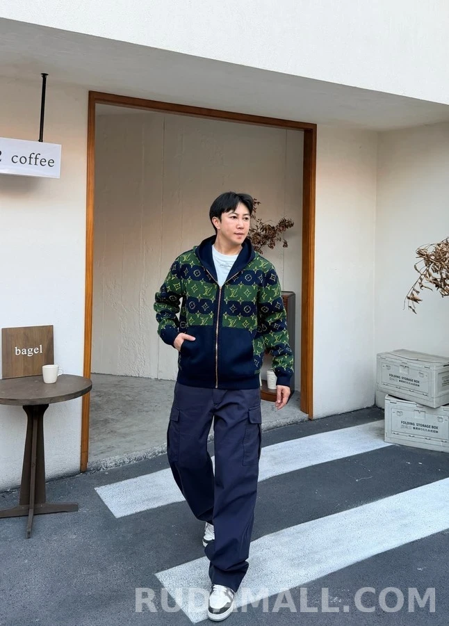 루이비통 루이비통 양면 착용 양모 혼방 집업 후드 상세 이미지