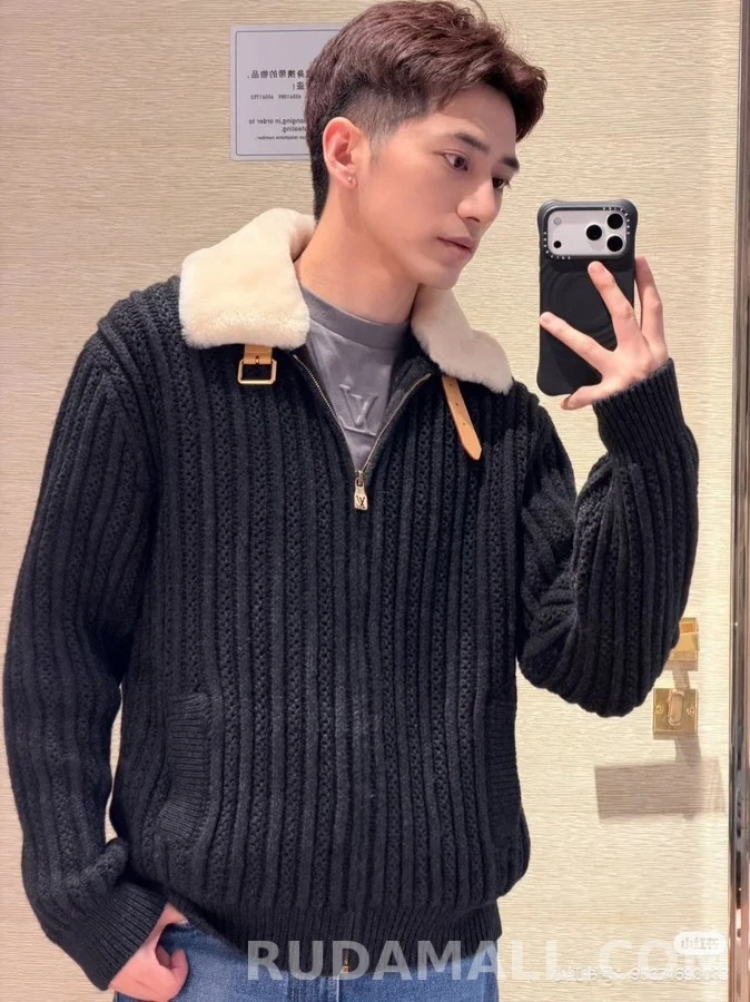 루이비통 루이비통 양털카라 캐시미어 니트 가디건 상세 이미지