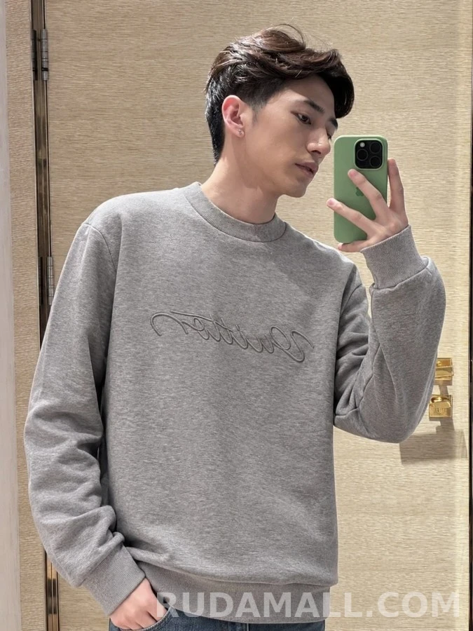 루이비통 루이비통 자수 로고 긴팔 티셔츠 상세 이미지