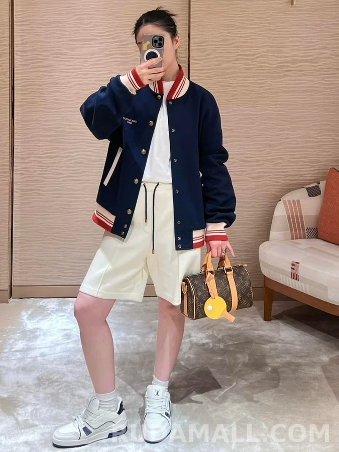루이비통 루이비통 자수 로고 야구 자켓 상세 이미지