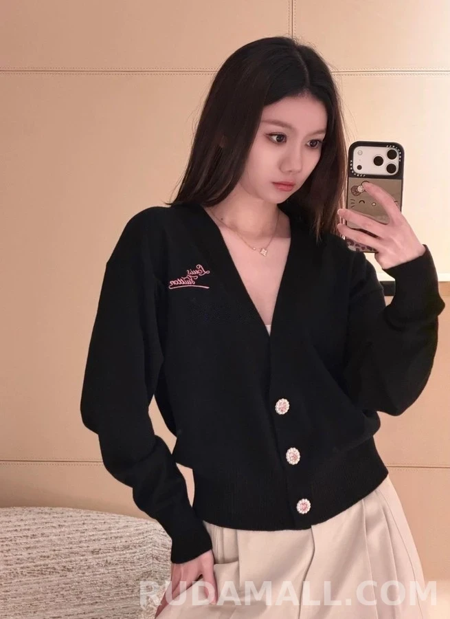 루이비통 루이비통 자수 보석 가디건 상세 이미지