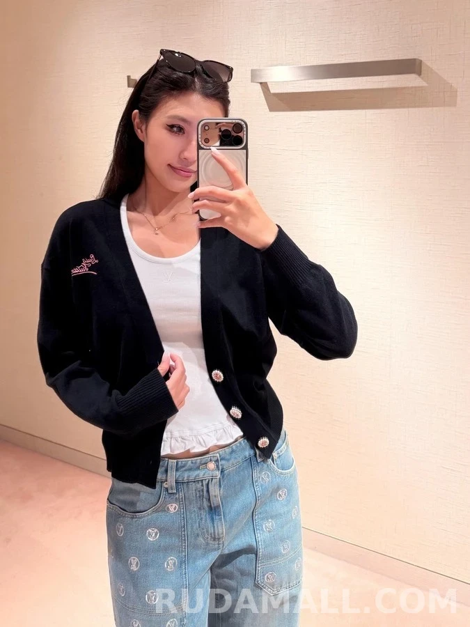 루이비통 루이비통 자수 보석 가디건 상세 이미지