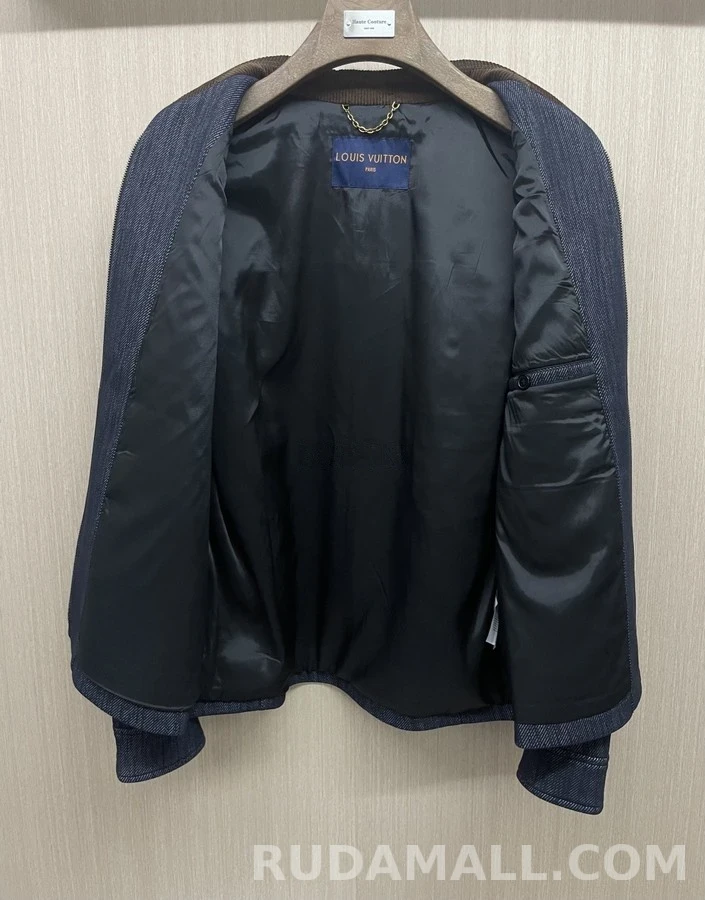 루이비통 루이비통 콘트라스트 칼라 페이크 데님 자켓 상세 이미지