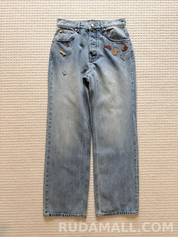 루이비통 루이비통 패치 워크웨어 데님 팬츠 상세 이미지