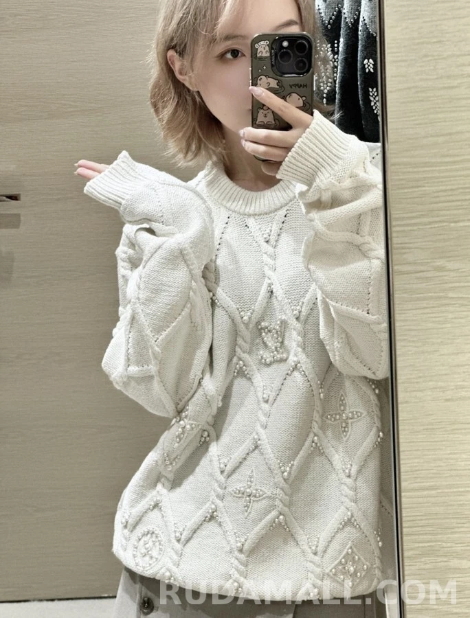 루이비통 루이비통 펄 디테일 니트 상세 이미지