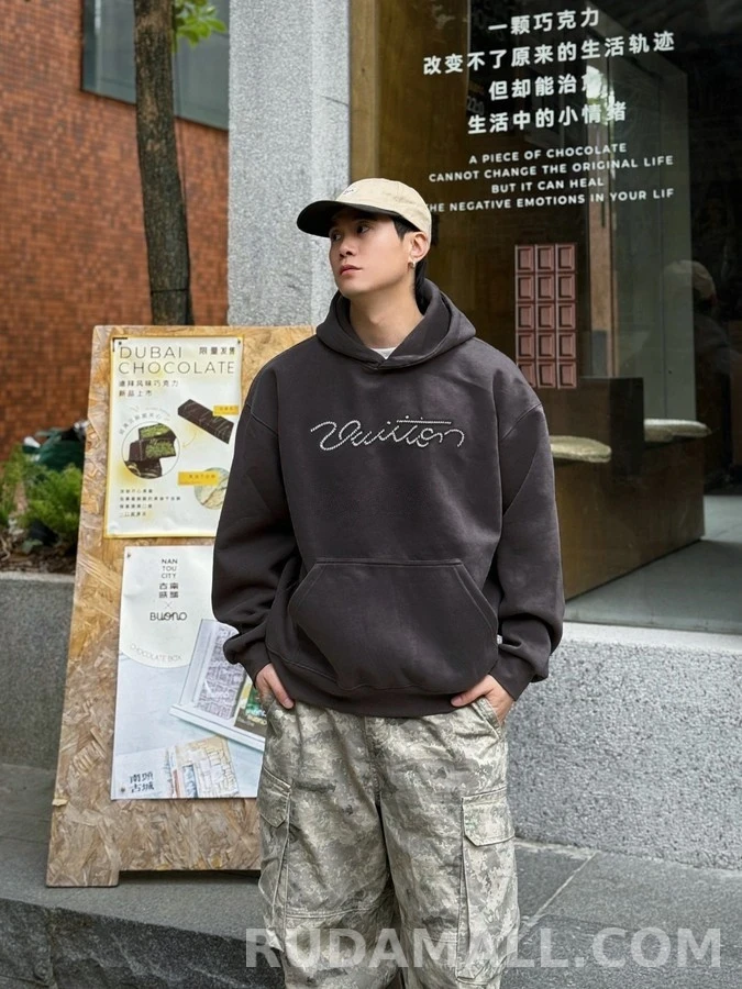 루이비통 루이비통 펄 장식 연결된 후드티 상세 이미지