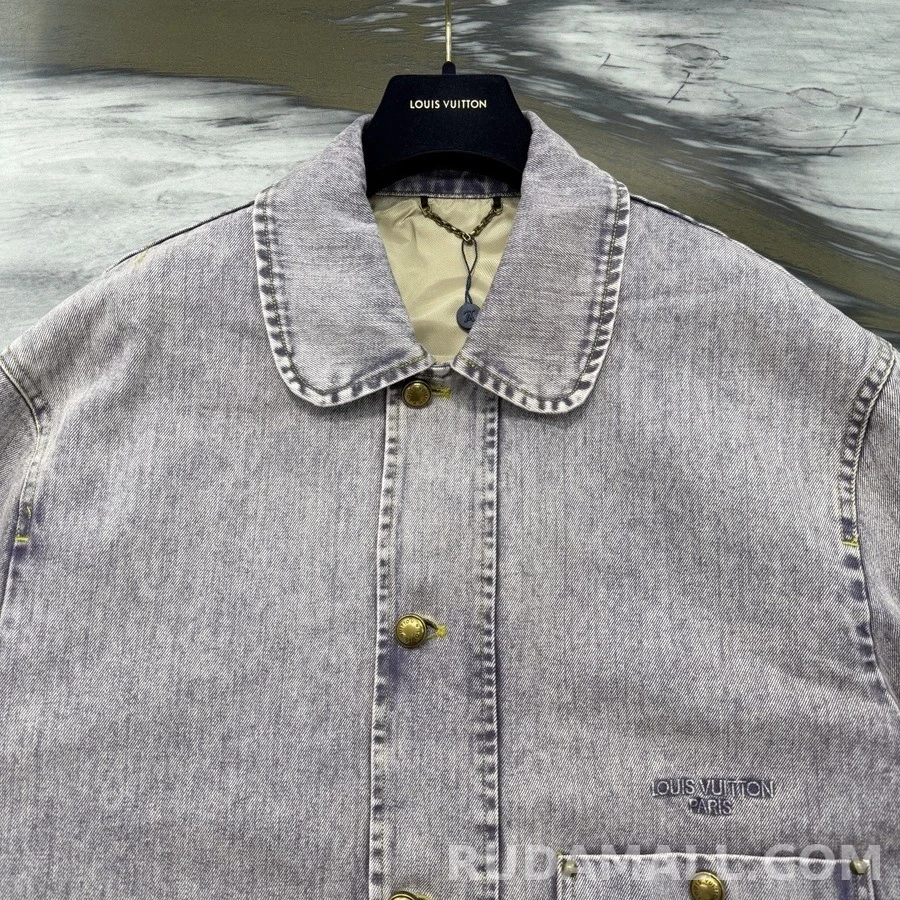 루이비통 루이비통 페이드 자수 워크웨어 데님 자켓 상세 이미지