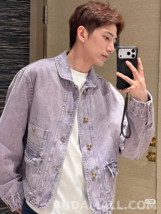 루이비통 루이비통 페이드 자수 워크웨어 데님 자켓 상세 이미지