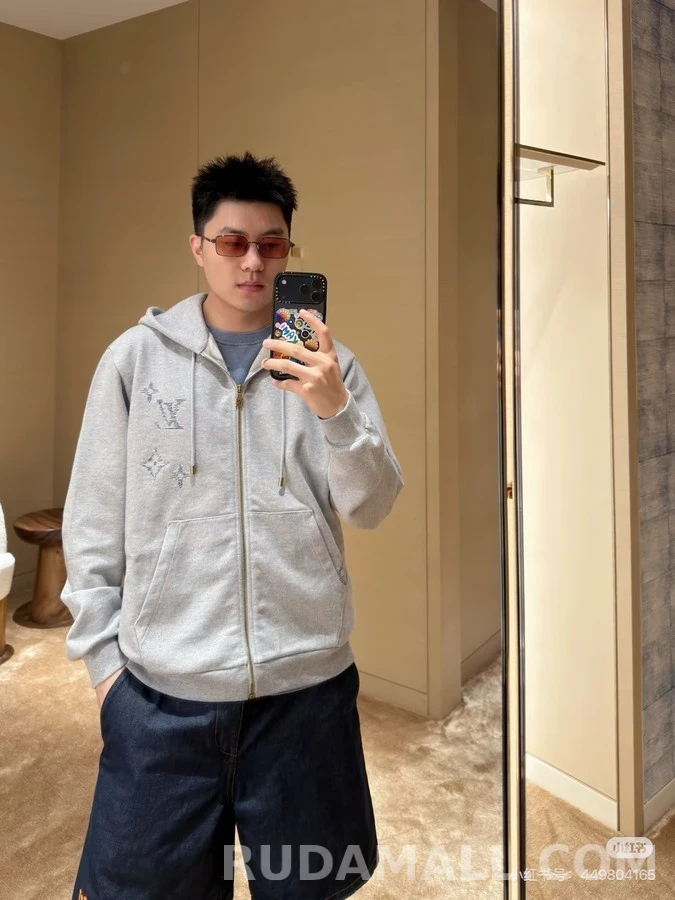 루이비통 루이비통 플라워 자수 후드 집업 상세 이미지