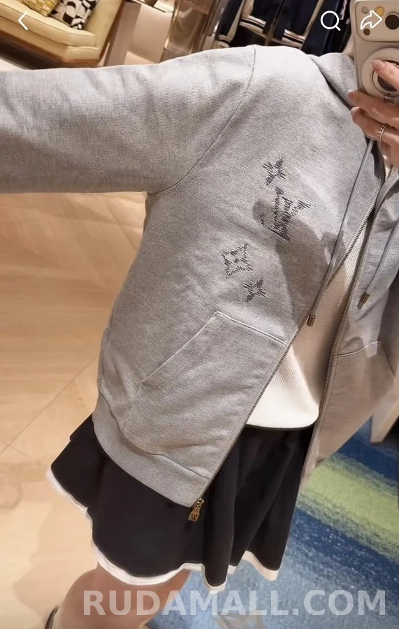 루이비통 루이비통 플라워 자수 후드 집업 상세 이미지