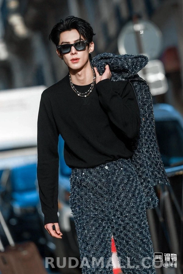 루이비통 루이비통 플록 자카드 데님 팬츠 상세 이미지