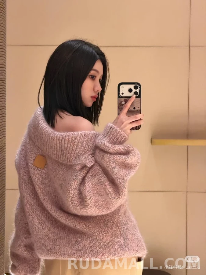 루이비통 루이비통 핑크 컬러 스티치 니트 가디건 상세 이미지