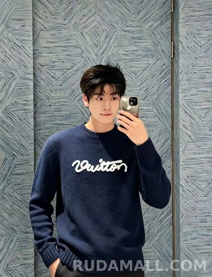 루이비통 루이비통 Vuitton 레터링 라운드넥 니트 상세 이미지