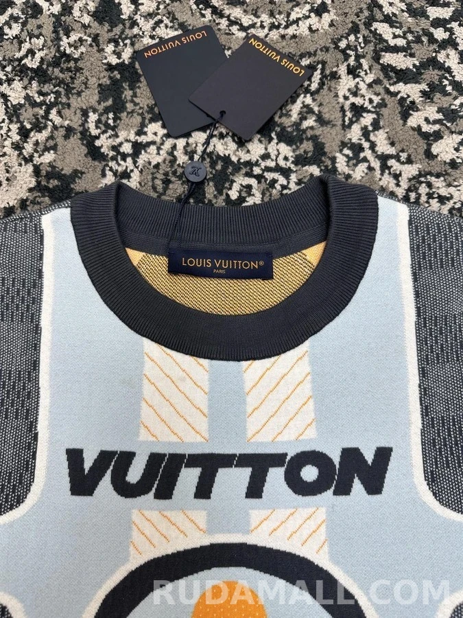 루이비통 루이비통 Vuitton 로고 모노그램 자카드 니트 상세 이미지