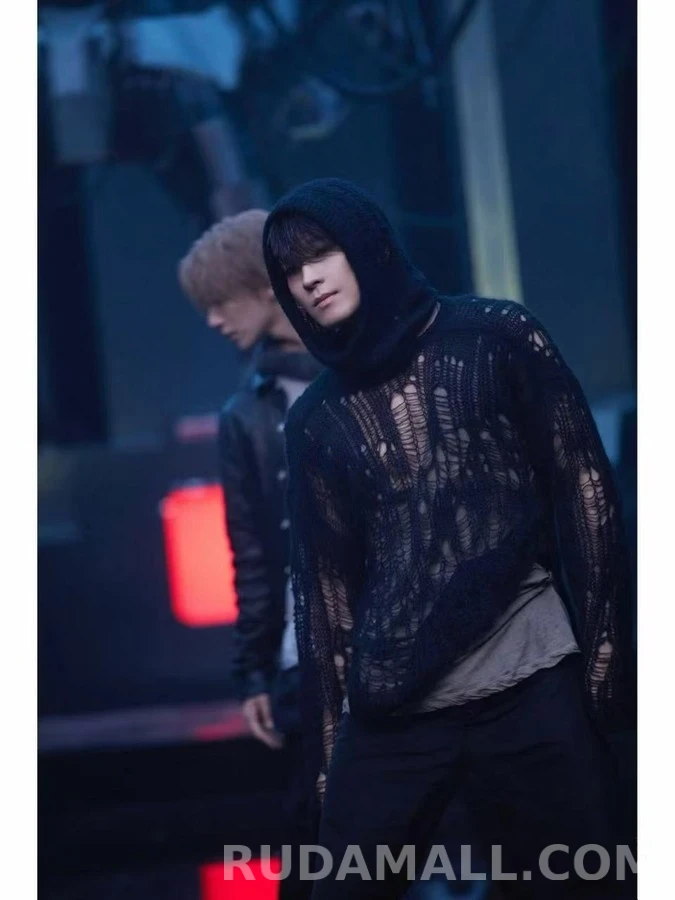 릭 오웬스 릭오웬스 마해 모 디스트레스드 니트 상세 이미지