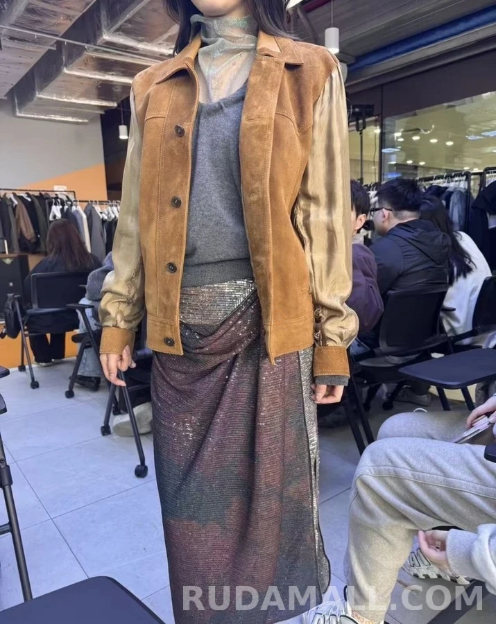 메종 마르지엘라 메종마르지엘라 레트로 스웨이드 배색 자켓 상세 이미지