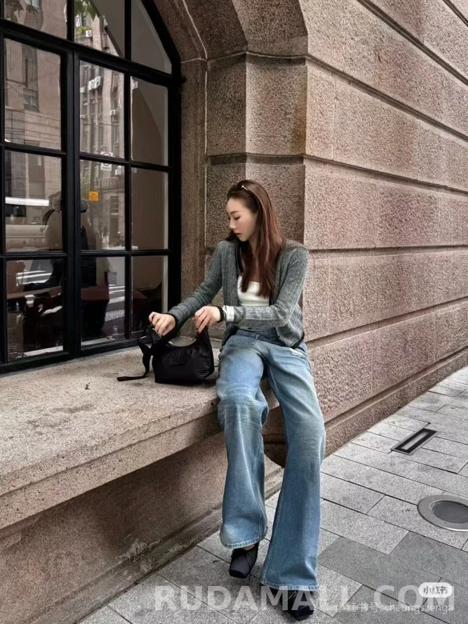 메종 마르지엘라 메종마르지엘라 컷아웃 와이드 데님 팬츠 상세 이미지