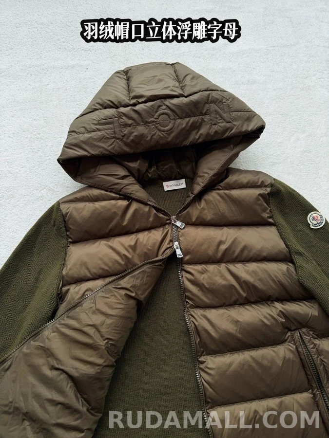 몽클레어 몽클레어 니트 패널 다운 후드 집업 상세 이미지