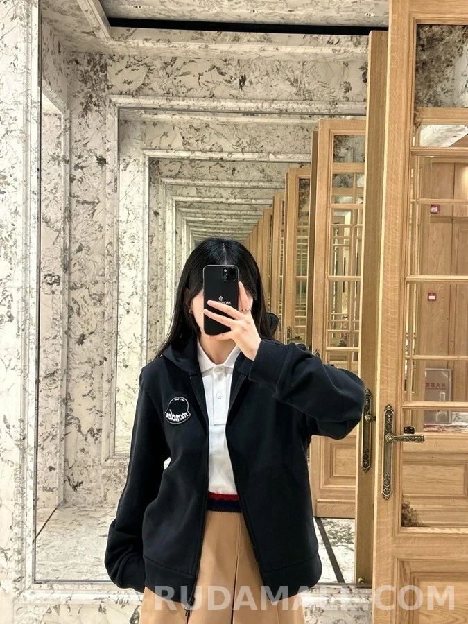 몽클레어 몽클레어 로고 자수 풀집업 후드 상세 이미지