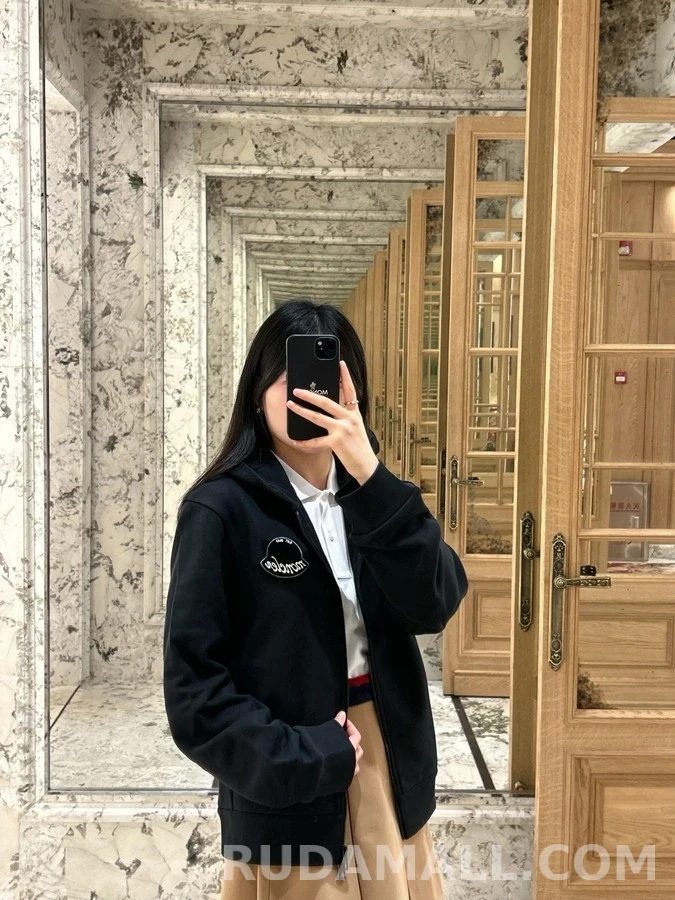 몽클레어 몽클레어 로고 자수 풀집업 후드 상세 이미지