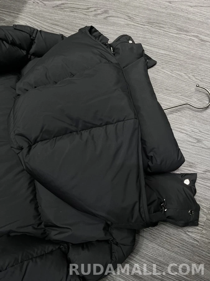 몽클레어 몽클레어 블랙 스냅 탈부착 와이드 후드 여성 패딩 상세 이미지