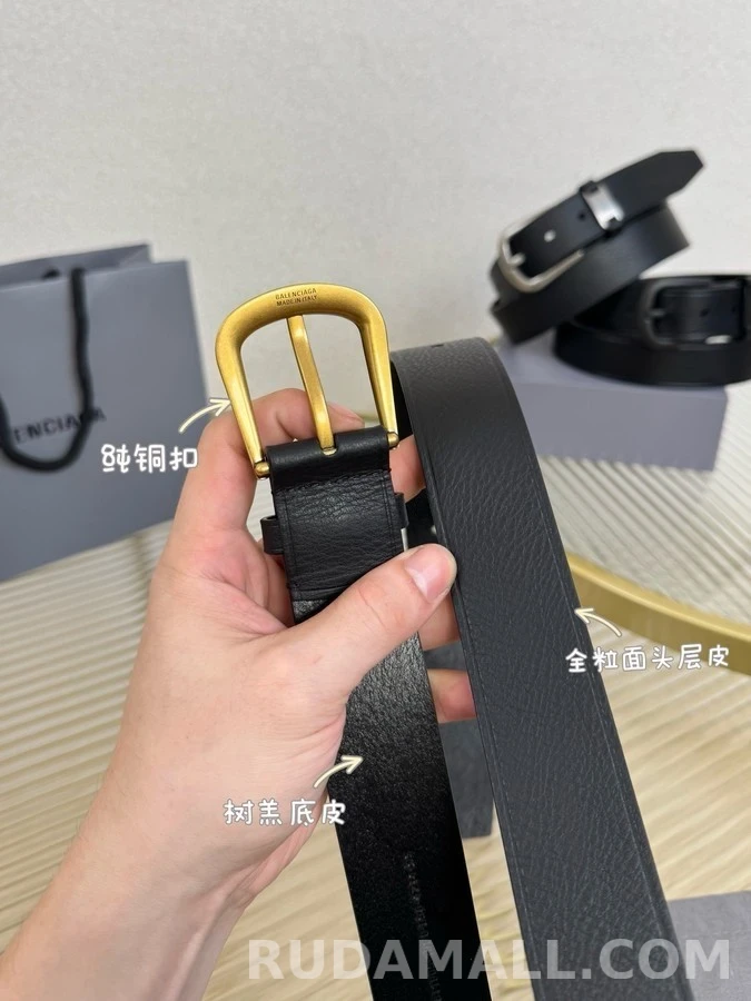 발렌시아가 발렌시아가 로고 레더 벨트 상세 이미지